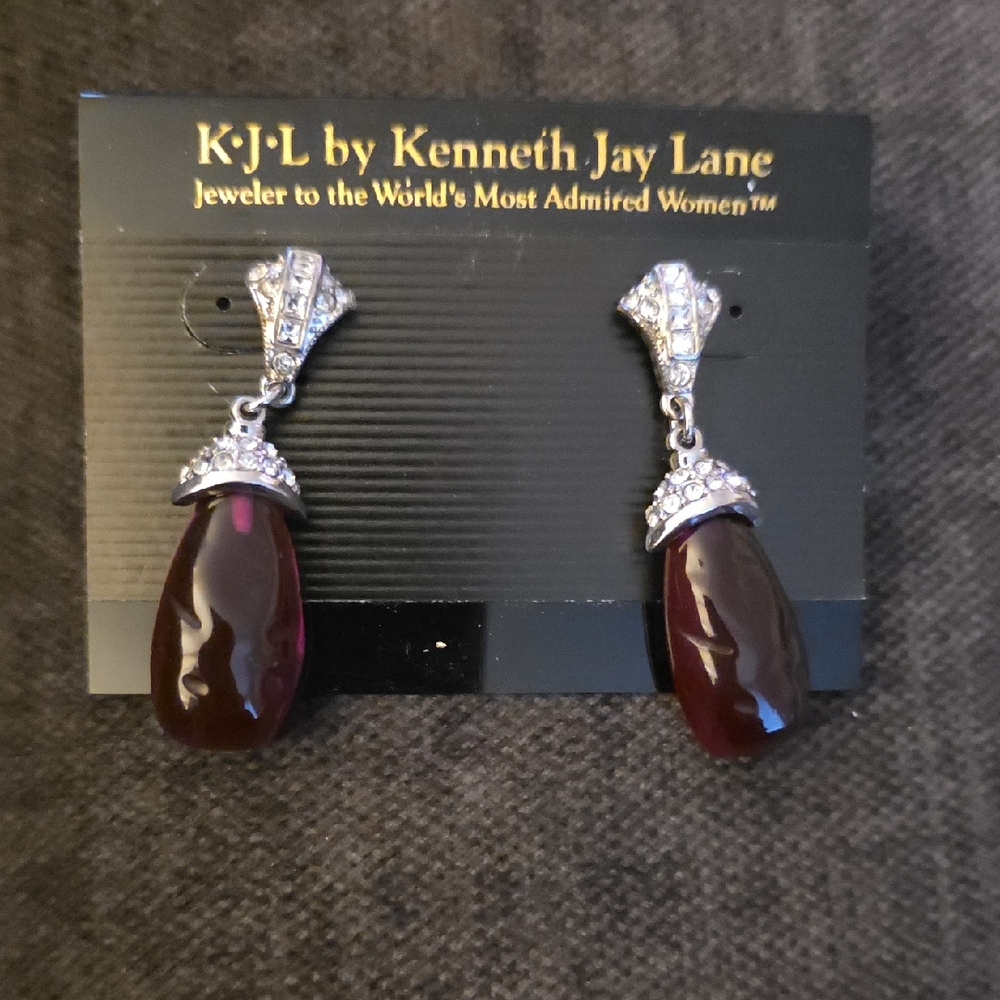 Kenneth Jay Lane Purple Drop Earrings